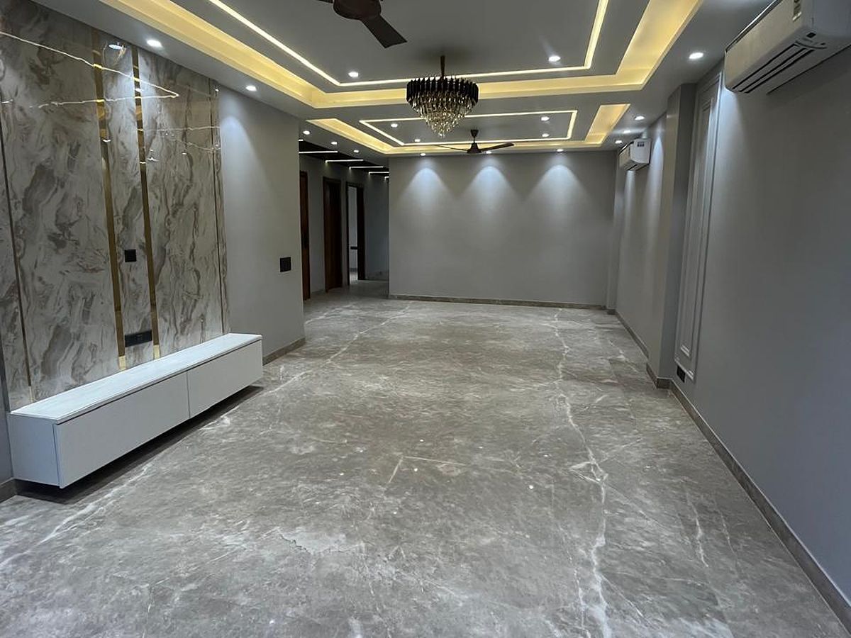 A completed Satkirat Living builder floor in Sushant Lok 1